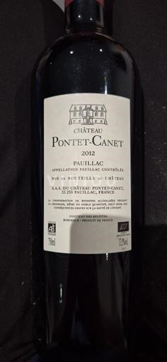 Bordeaux Pauillac Pontet-Canet 2012