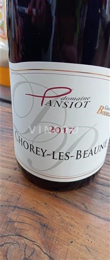 Bourgogne Chorey-lès-beaune Domaine Pansiot 2017