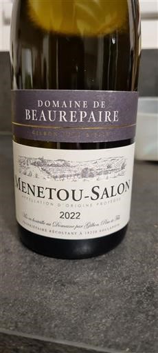 Vallée de la Loire Menetou-salon Domaine de Beaurepaire 2022