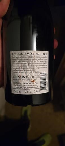 Languedoc Pic-saint-loup Le Grand Méchant Loup 2019