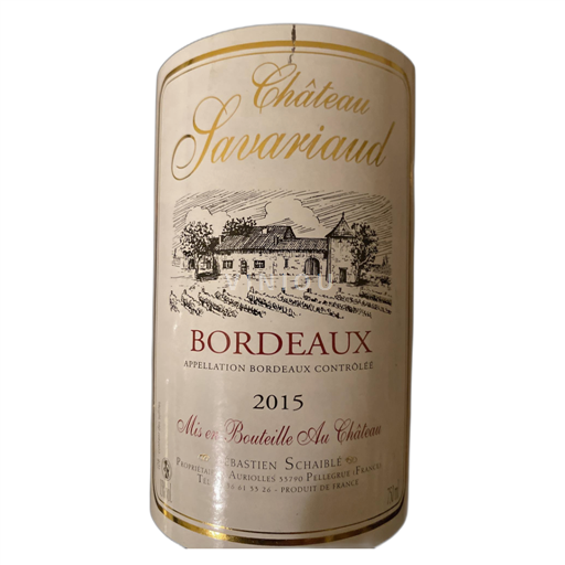 Bordeaux Château Savariaud 2015