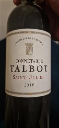 Bordeaux Saint-Julien Château Talbot Connétable 2018
