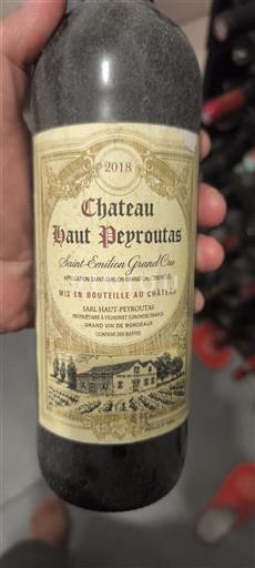 Bordeaux Saint-Émilion Grand Cru Château Haut Peyroutas 2018