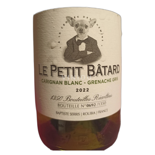 Vin Blanc sec Le Petit Bâtard Baptiste Serris 2022 France Languedoc