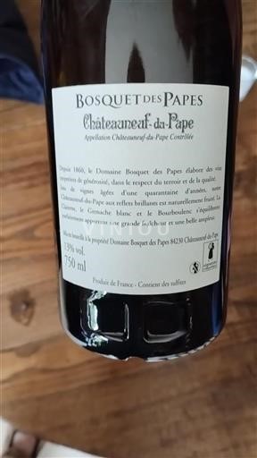 Rhônedalen Châteauneuf-du-Pape Bosquet des Papes Icke årgångsbetecknad