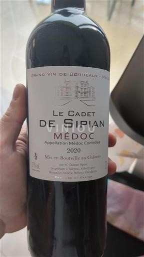Bordeaux Médoc Château Sipian Le Cadet de Sipian 2020