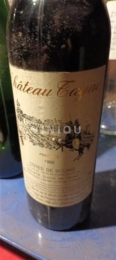 Bordeaux Côtes-de-bourg Château Tayac Prestige 1986