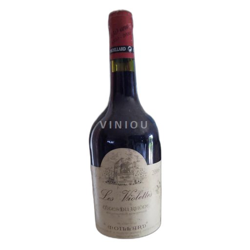Vin Rouge sec Les Violettes Moillard 2006 France Vallée du Rhône Côtes-du-rhône
