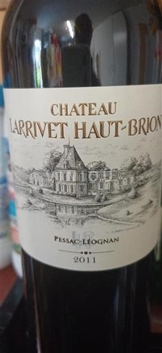 Bordeaux Pessac-Léognan Château Larrivet Haut-Brion 2011