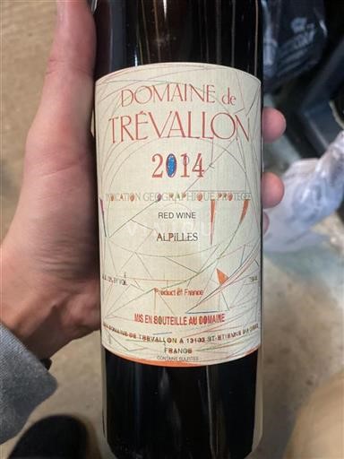 Alpes et pays Rhodaniens Alpilles Domaine de Trévallon 2014