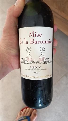 Bordeaux Médoc Baron Philippe de Rothschild Mise de la Baronnie 2007