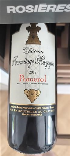 Bordeaux Pomerol Château Hermitage Mazeyres 2018
