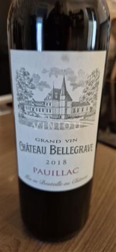 Bordeaux Pauillac Château Bellegrave 2018