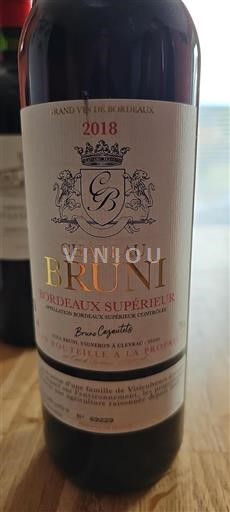 Bordeaux Bordeaux supérieur Château Bruni 2018