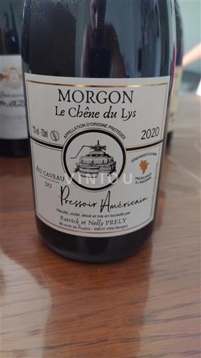 Beaujolais Morgon Pressoir américain Le chêne du lys 2020