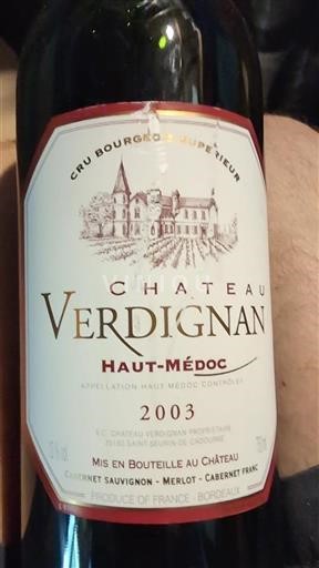 Bordeaux Haut-Médoc Château Verdignan 2003