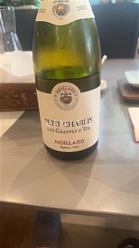 Borgoña Petit-chablis Moillard Les Grappes d'Or 2023