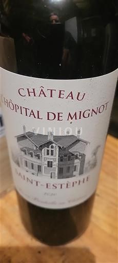 Bordeaux Saint-Estèphe Château L'hôpital de Mignot 2020