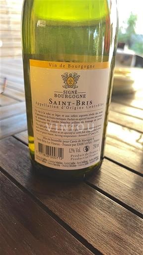 Burgundsko Saint-Bris Caves de marsigny Signé Bourgogne 2023
