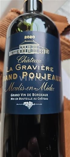 Bordeaux Moulis-en-Médoc Château La Gravière Grand Poujeaux 2020