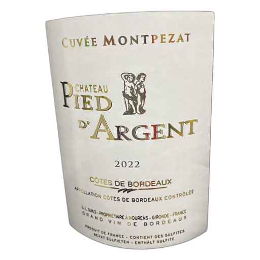 Bordeaux Côtes-de-Bordeaux Chateau Pied d'Argent Montpezat 2022