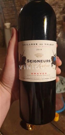 Bordeaux Graves Cailloux de Valguy Seigneurs de Loubrie 2018