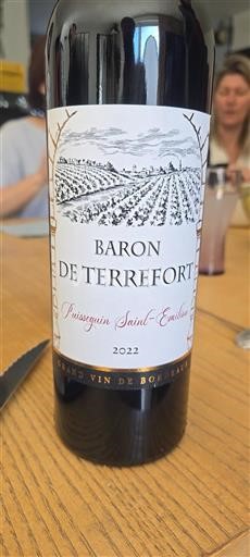 Bordeaux Puisseguin-saint-émilion Baron de Terrefort 2022