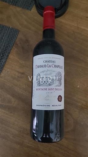 Bordeaux Montagne Saint-Émilion Château Daviaud La Chapelle 2016