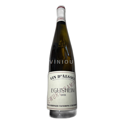 Vin Blanc sec Gewurztraminer Famille Hebinger Vignerons À Eguisheim 2019 France Alsace