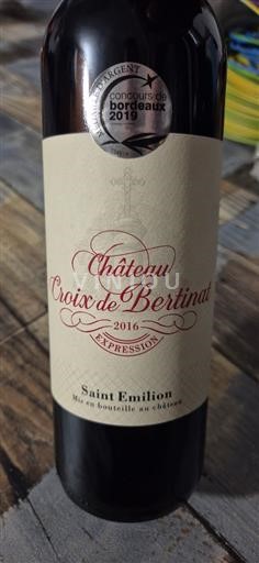 Bordeaux Saint-Émilion Château Croix de Bertinat Expression 2016