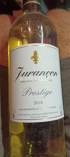 Sud-Ovest Jurançon Cave de Gan Jurançon Prestige 2018