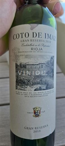 Rioja Coto de Imaz Gran Reserva 2018