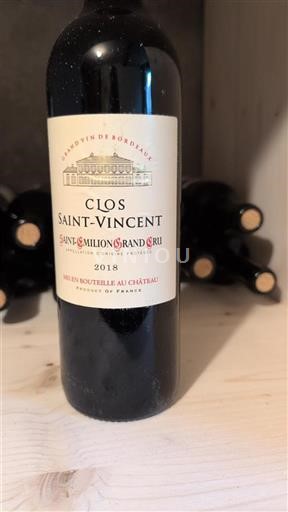 Burdeos Saint-Émilion Gran Cru Clos Saint-Vincent 2018