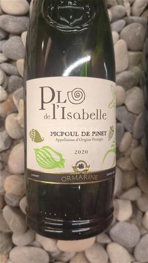Languedoc Picpoul-de-pinet Ormarine Plo de l'Isabelle 2020