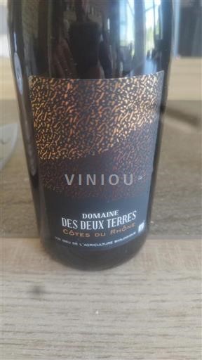 Vin Rouge sec Domaine Des Deux Terres Non millésimé France Vallée du Rhône Côtes-du-rhône
