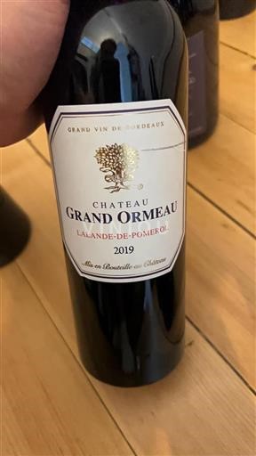 Bordeaux Lalande-de-pomerol Château Grand Ormeau 2019