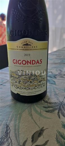 Rhône Valley Gigondas Club des Sommeliers 2019