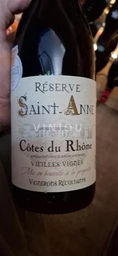 Valle del Ródano Côtes del Ródano Saint-Anne Réserve Sin añada