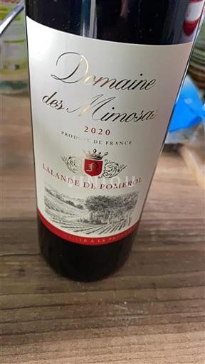 Bordeaux Lalande-de-pomerol Domaine des Mimosas 2020