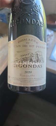 Valle del Rodano Gigondas Domaine du Roucas de St Pierre non filtrée 2020