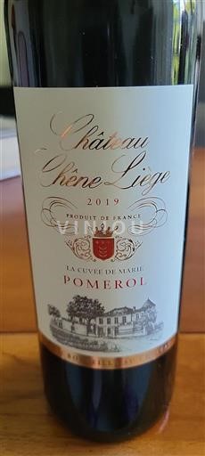 Bordeaux Pomerol Château Chêne Liège La de Marie 2019