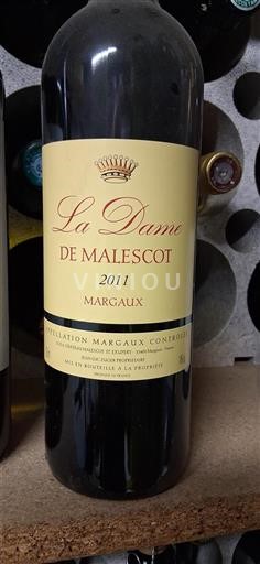 Bordeaux Margaux Château Malescot St. Exupéry La Dame de Malescot 2011