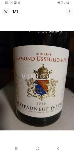 Rhônedalen Châteauneuf-du-Pape Domaine Raymond Usseglio & Fils 2016