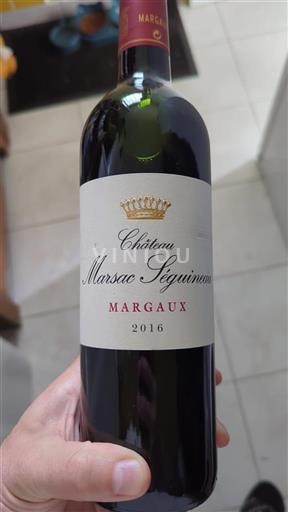 Bordeaux Margaux Château Marsac Seguineau 2016