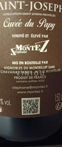 Rhône Valley Saint-Joseph Stéphane Montez du Papy 2022