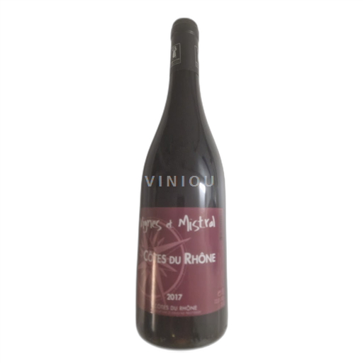 Rhônedalen Côtes du Rhône Vignes et mistral 2017 2017