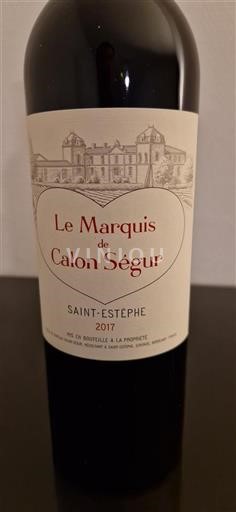 Bordeaux Saint-Estèphe Château Calon Ségur Le Marquis de Calon Ségur 2017
