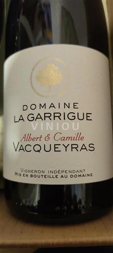 Valle del Rodano Vacqueyras Domaine La Garrigue Albert & Camille 2022