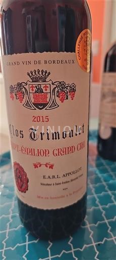Bordeaux Saint-Émilion Grand Cru Clos Trimoulet 2015