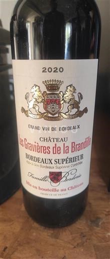 Bordeaux Bordeaux Supérieur Château Les Gravières de la Brandille 2020